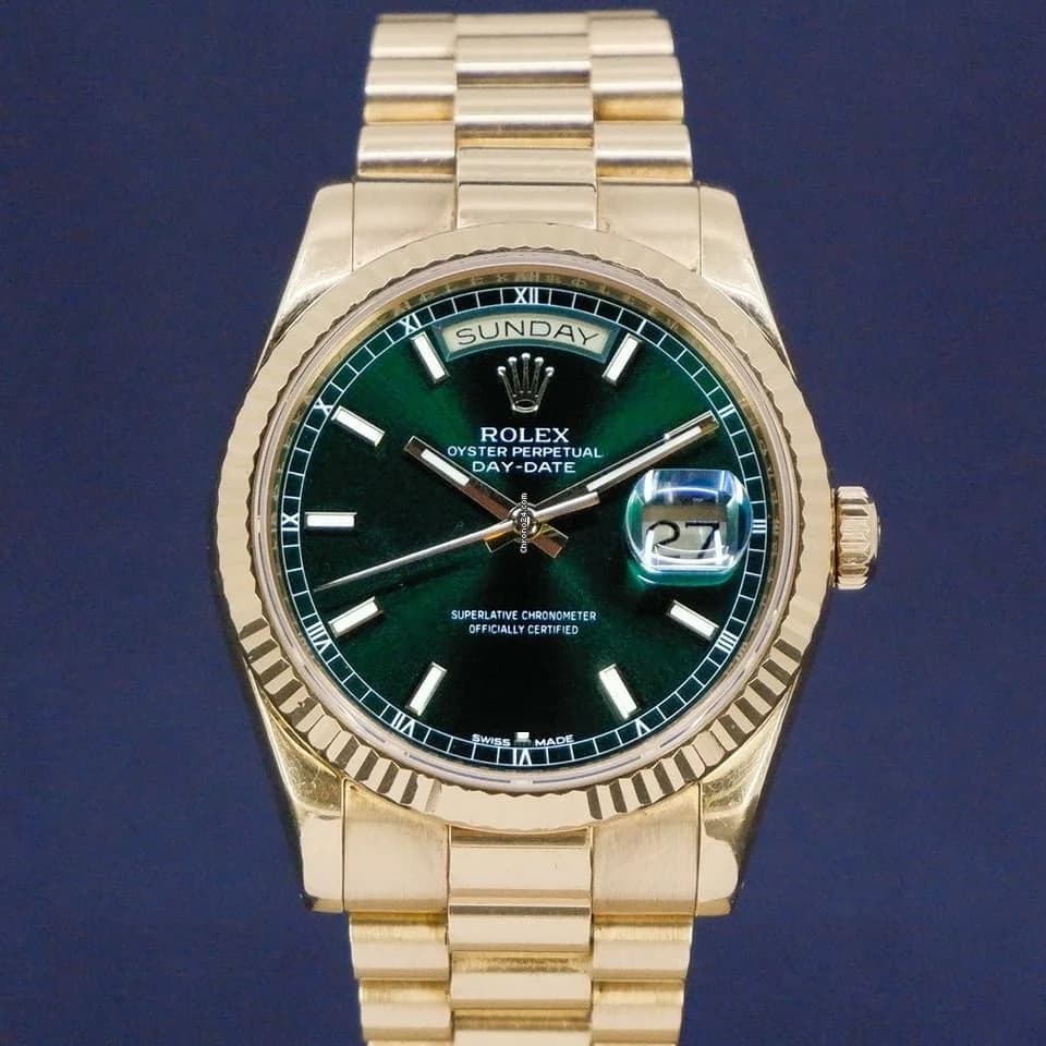 Rolex Day-Date "President" Green dial fullset 2013