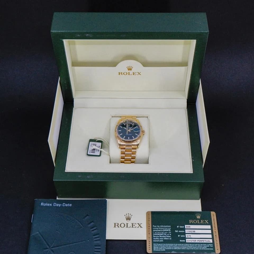 Rolex Day-Date "President" Green dial fullset 2013 - Thumbnail 6