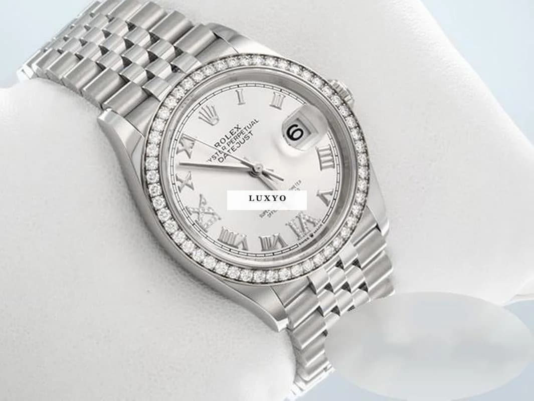 Rolex Datejust 36 126284 Rbr 2020 Lc100 Stahl Weissgold 750 Diamanten Automatik Stainless Steel 18kt White Gold Jubilé-band Chronometer Oyster - Thumbnail 2