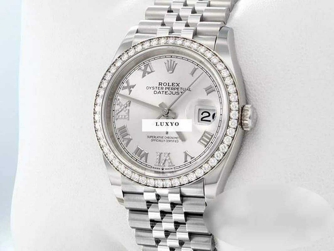 Rolex Datejust 36 126284 Rbr 2020 Lc100 Stahl Weissgold 750 Diamanten Automatik Stainless Steel 18kt White Gold Jubilé-band Chronometer Oyster - Thumbnail 3