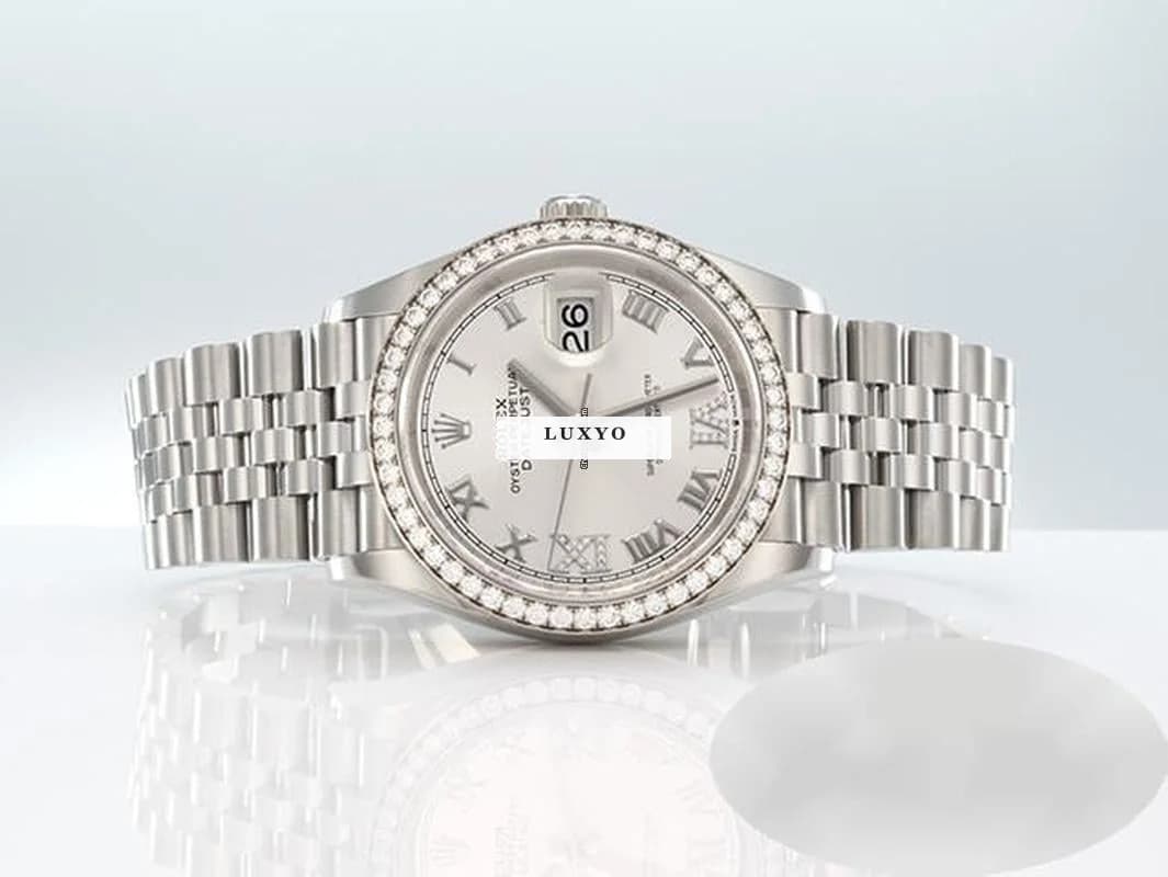 Rolex Datejust 36 126284 Rbr 2020 Lc100 Stahl Weissgold 750 Diamanten Automatik Stainless Steel 18kt White Gold Jubilé-band Chronometer Oyster - Thumbnail 4