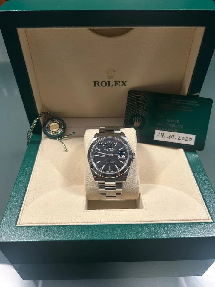 Rolex Datejust 41 126300 full set quadrante nero