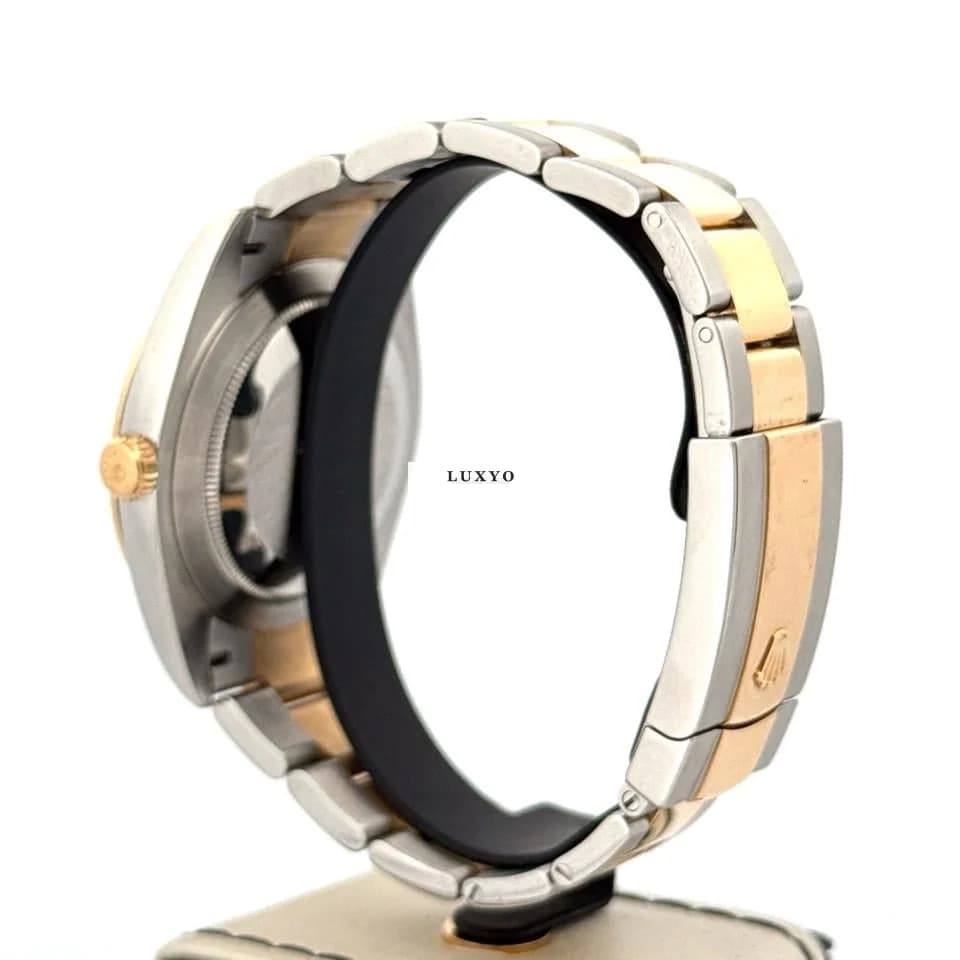 Rolex Datejust 41MM Yellow Gold 18Kt / Steel | Oyster Bracelet | Silver Stick Dial | B&P 2020 - Thumbnail 4