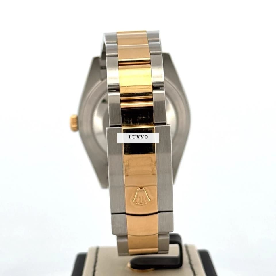 Rolex Datejust 41MM Yellow Gold 18Kt / Steel | Oyster Bracelet | Silver Stick Dial | B&P 2020 - Thumbnail 5