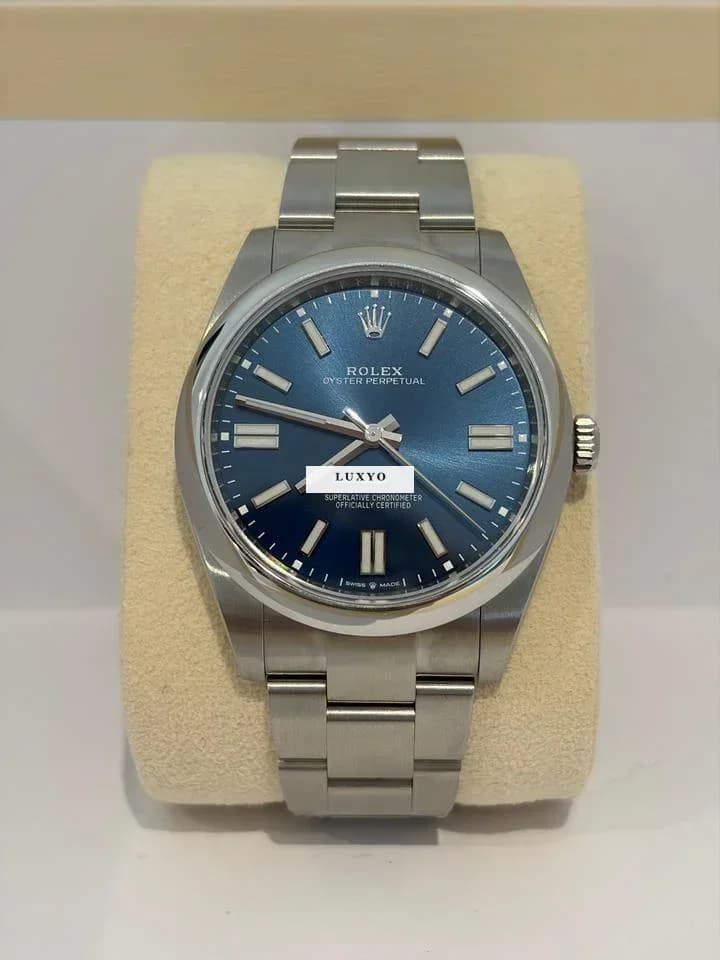 Rolex Oyster Perpetual 41 Full Set Rolex Oyster perpetual 41 blue (2023) - Thumbnail 2