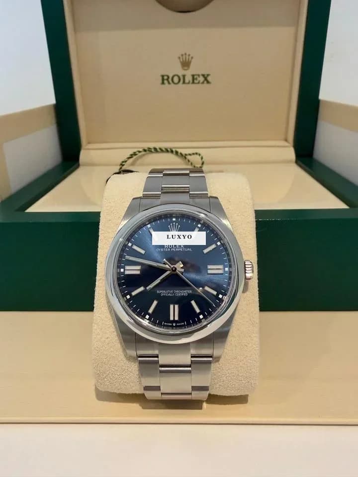 Rolex Oyster Perpetual 41 Full Set Rolex Oyster perpetual 41 blue (2023) - Thumbnail 12