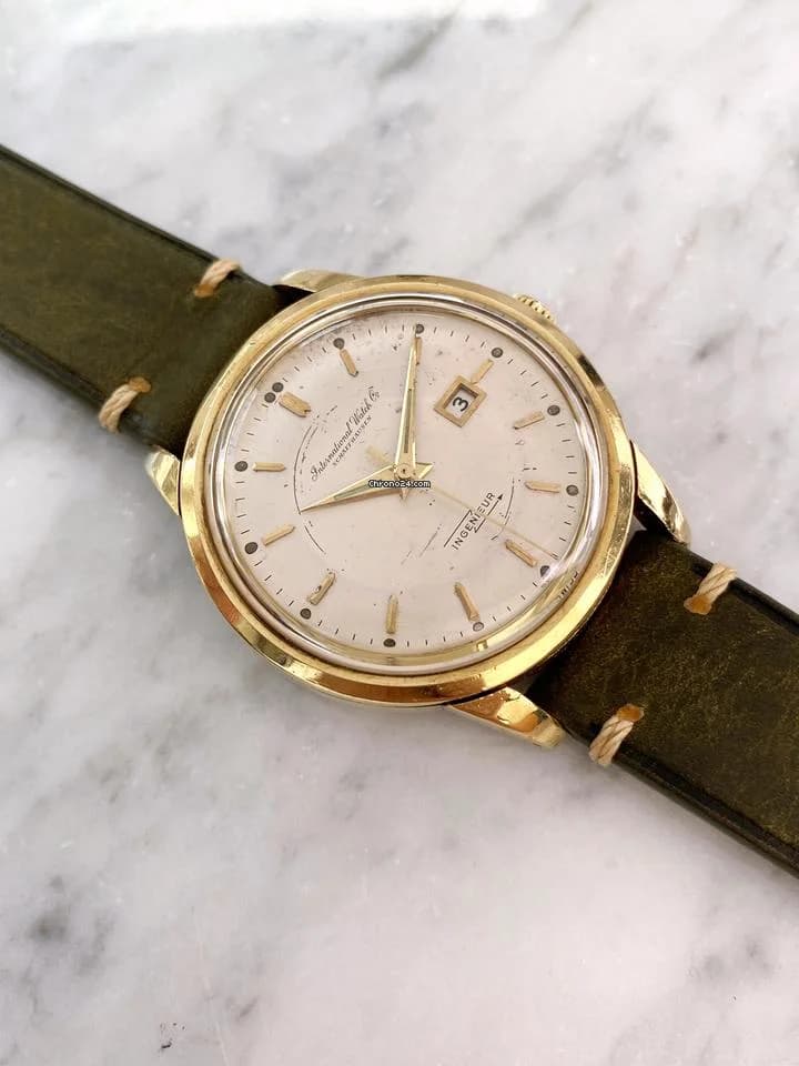 IWC Vintage Ingenieur Vollgold Solid Gold Automatic 36.5mm ref 666 666