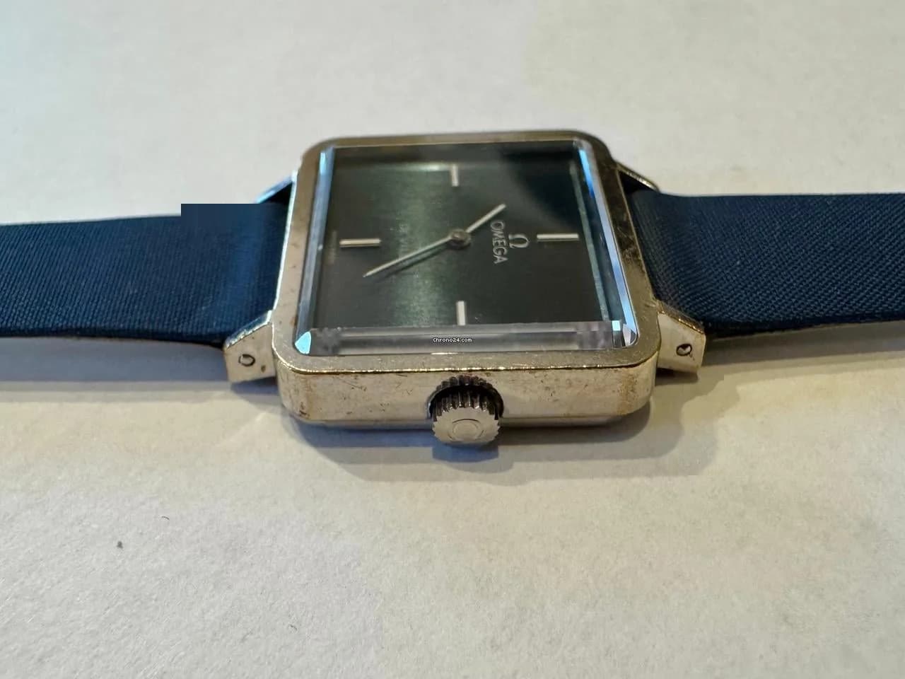 Omega De Ville Donker blauw, lopende Omega De Ville (nieuw orgineel bandje) - Thumbnail 2