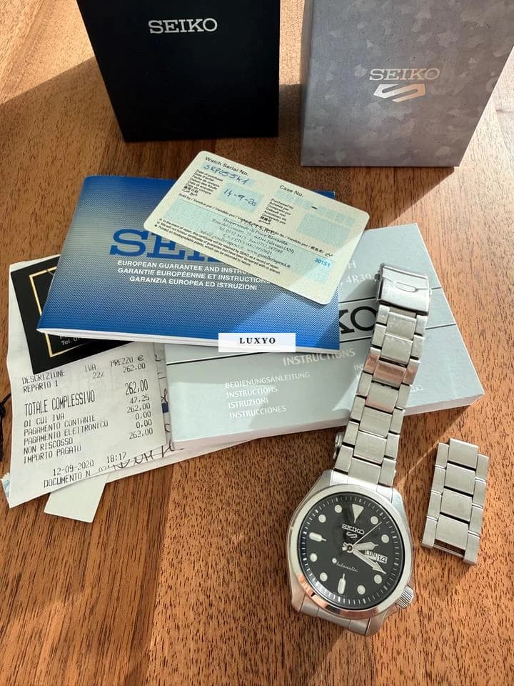 Seiko 5 Sports  Black Automatic SRPE55K1 - Thumbnail 7