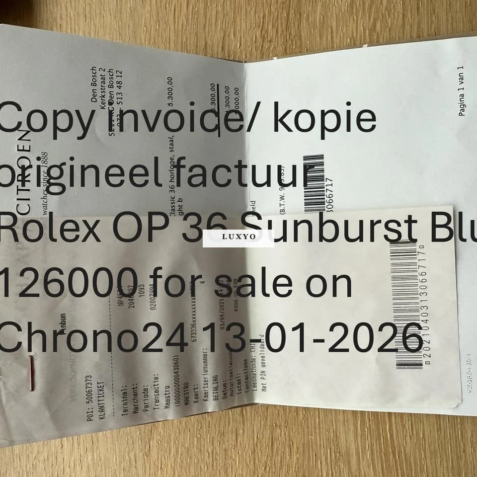 Rolex Oyster Perpetual 36 2021 Volledige set incl. bon en Rolex garantie t/m 04-2026 - Thumbnail 20