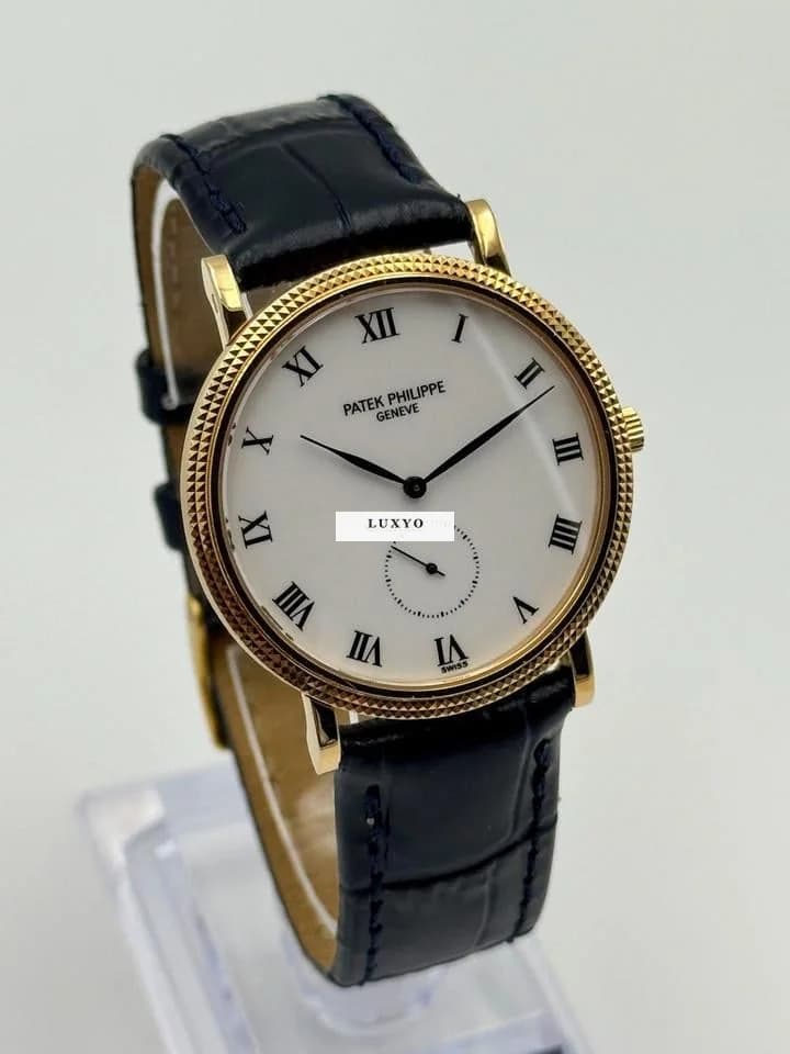 Patek Philippe Calatrava 33 18k GOLD - Porcelain Dial - TOP CONDITION/TOP ZUSTAND - Thumbnail 2