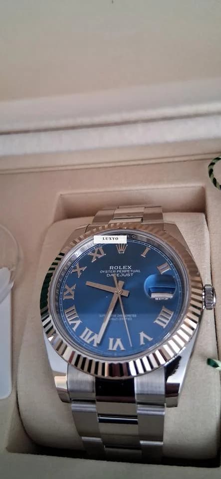 Rolex Datejust 41 Ref. 126334, Edelstahl, Weißgold Lünette, LC100, Fullset.