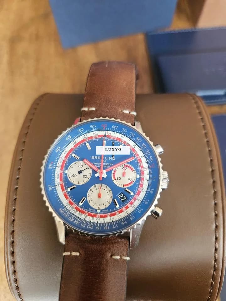 Breitling Navitimer 1 B01 Chronograph 43 Pan Am All original protective stickers in place - Thumbnail 2