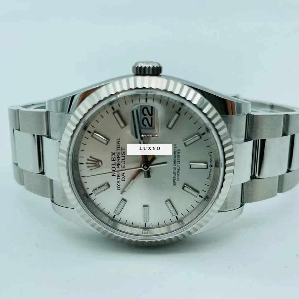 Rolex Datejust 36 Rolex Datejust 36mm « Silver Dial » 2022 Fullset - Thumbnail 3