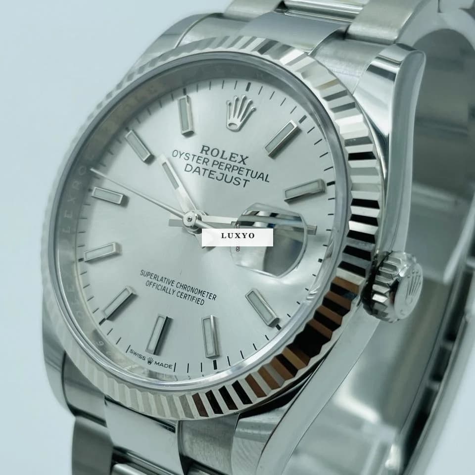 Rolex Datejust 36 Rolex Datejust 36mm « Silver Dial » 2022 Fullset - Thumbnail 4