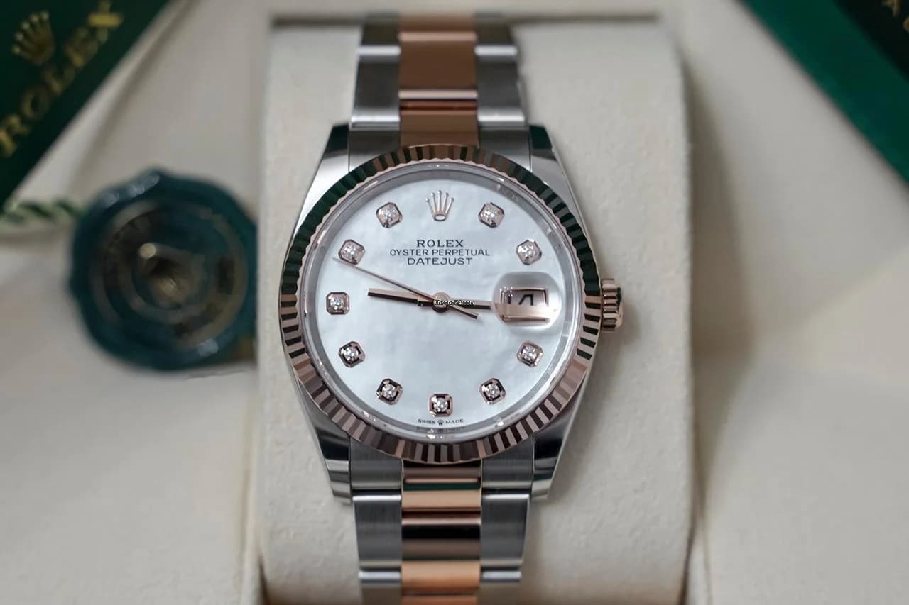 Rolex Datejust 36 Stahl/Rosegold MOP 2024 FULLSET - Image 1