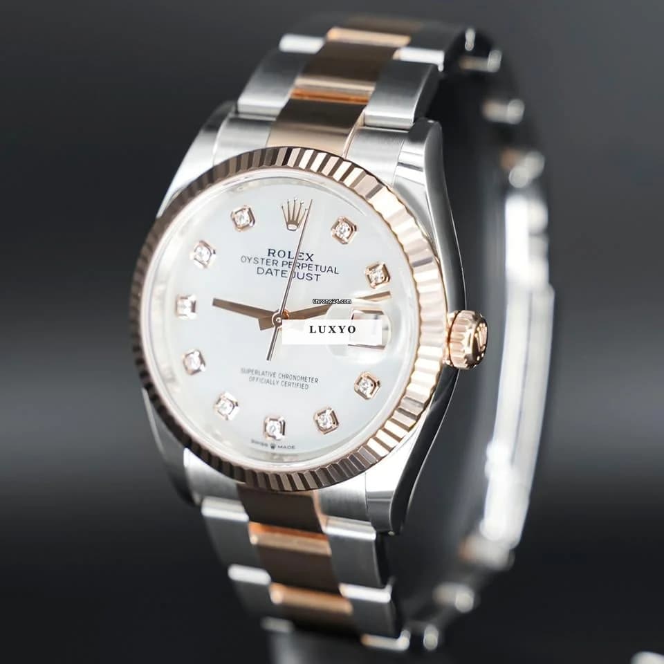 Rolex Datejust 36 Stahl/Rosegold MOP 2024 FULLSET - Thumbnail 4