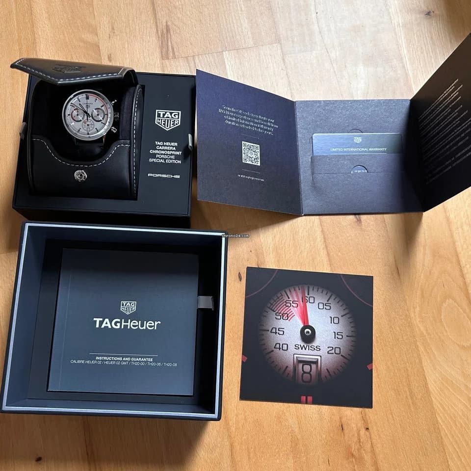 TAG Heuer Carrera Chronosprint X Porsche Full Set! New! Ungetragen - Thumbnail 3