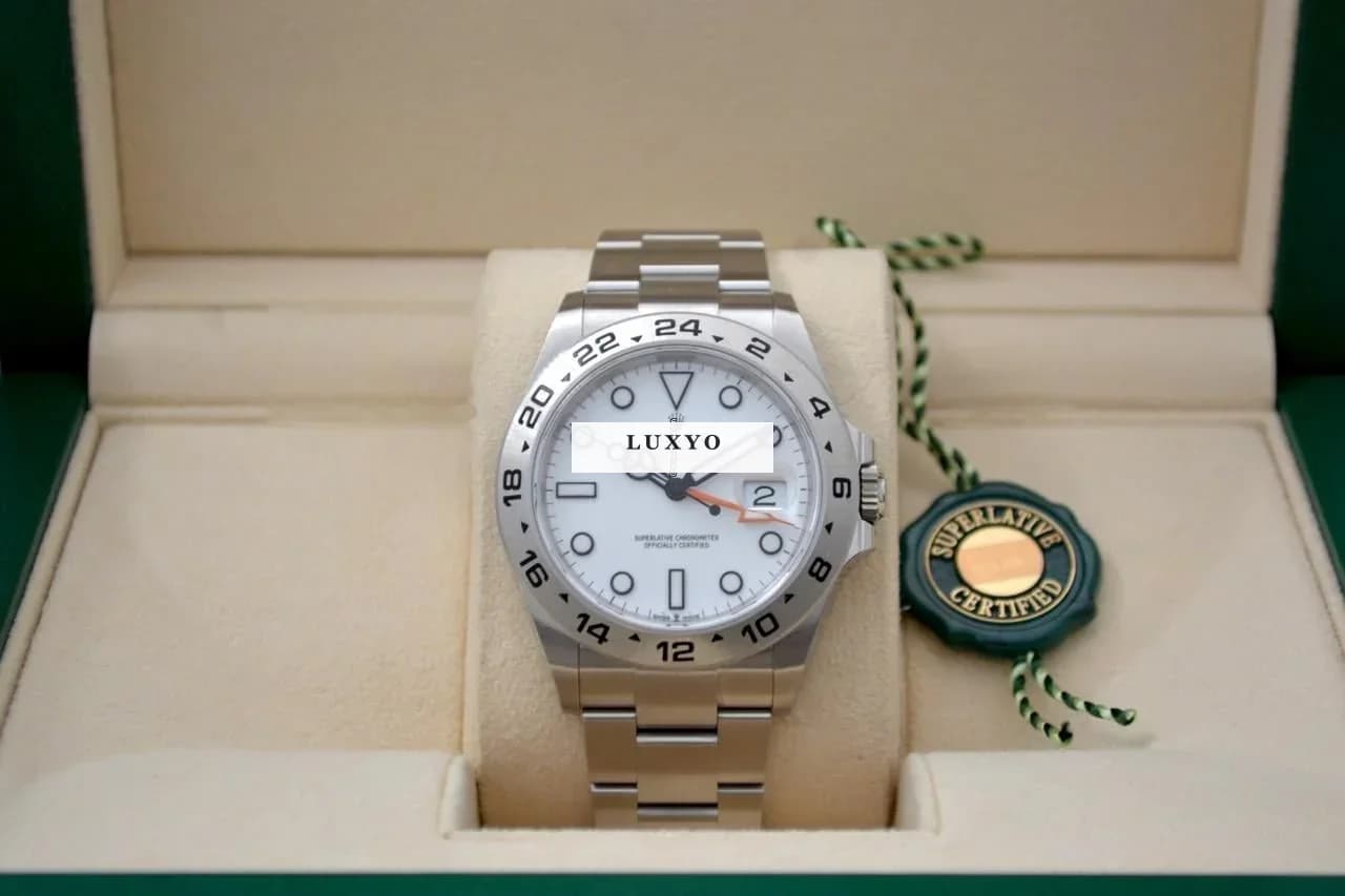 Rolex Explorer II Ref: 226570 42mm Automatic Steel Oyster White Dial Box+Papers 2024 - Thumbnail 4