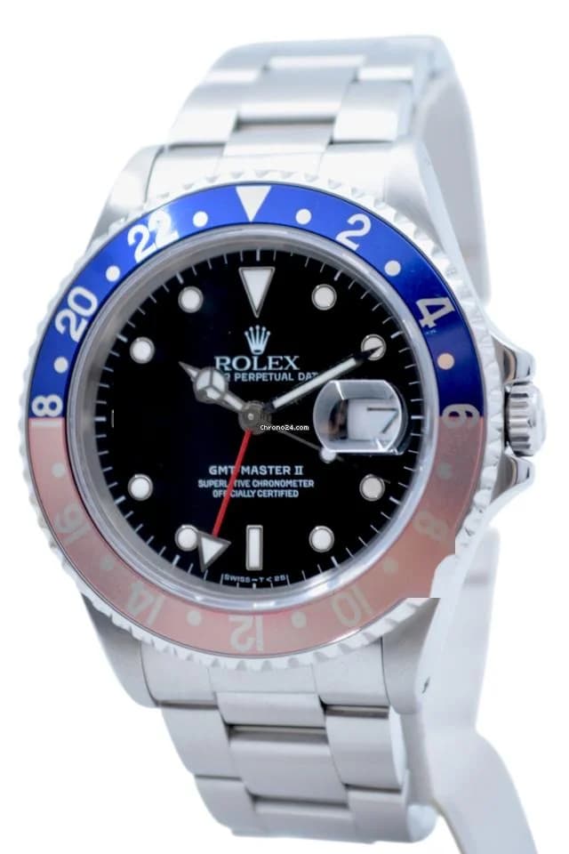 Rolex GMT-Master II Ref: 16710 40mm Automatic Oyster Steel Vintage Pepsi Bezel 1990 - Thumbnail 4