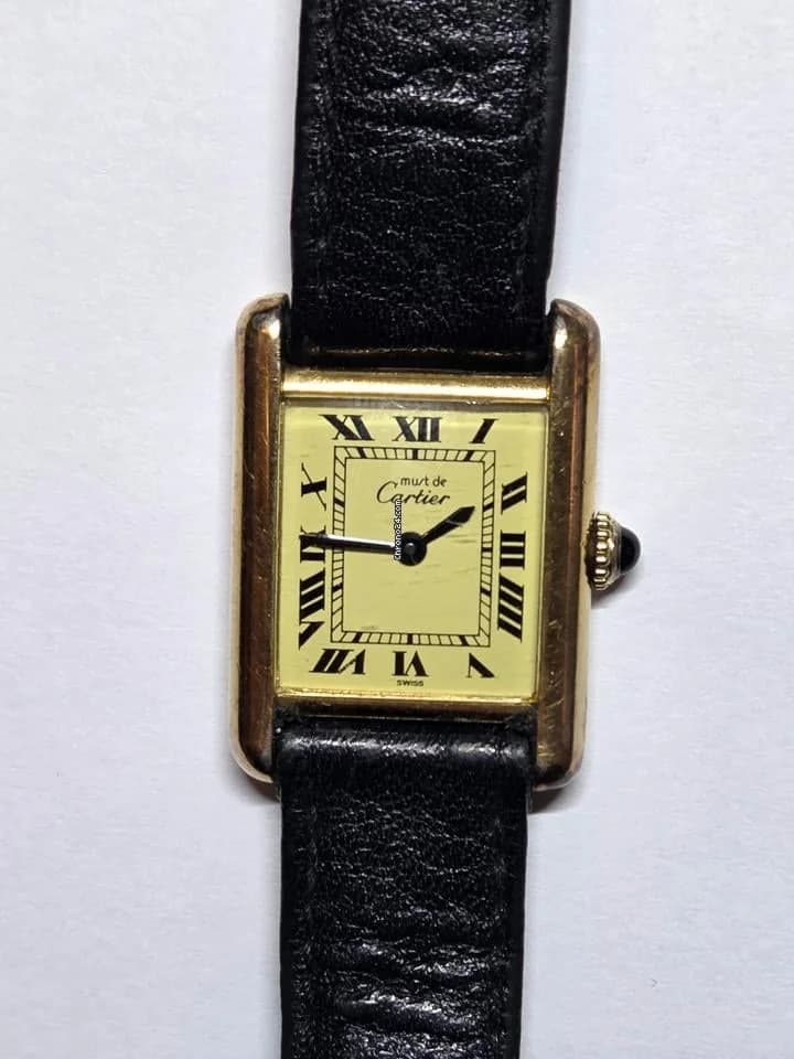 Cartier Tank Vermeil must de Cartier 925 / Silber / Handaufzug / vintage