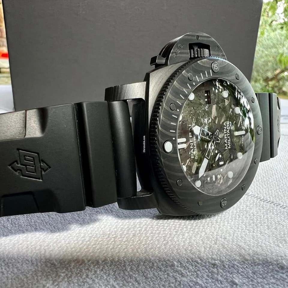 Panerai Submersible Marina Militare Carbotech 47 Mm 47mm Full set with papers, bought in Panerai boutique. - Thumbnail 3