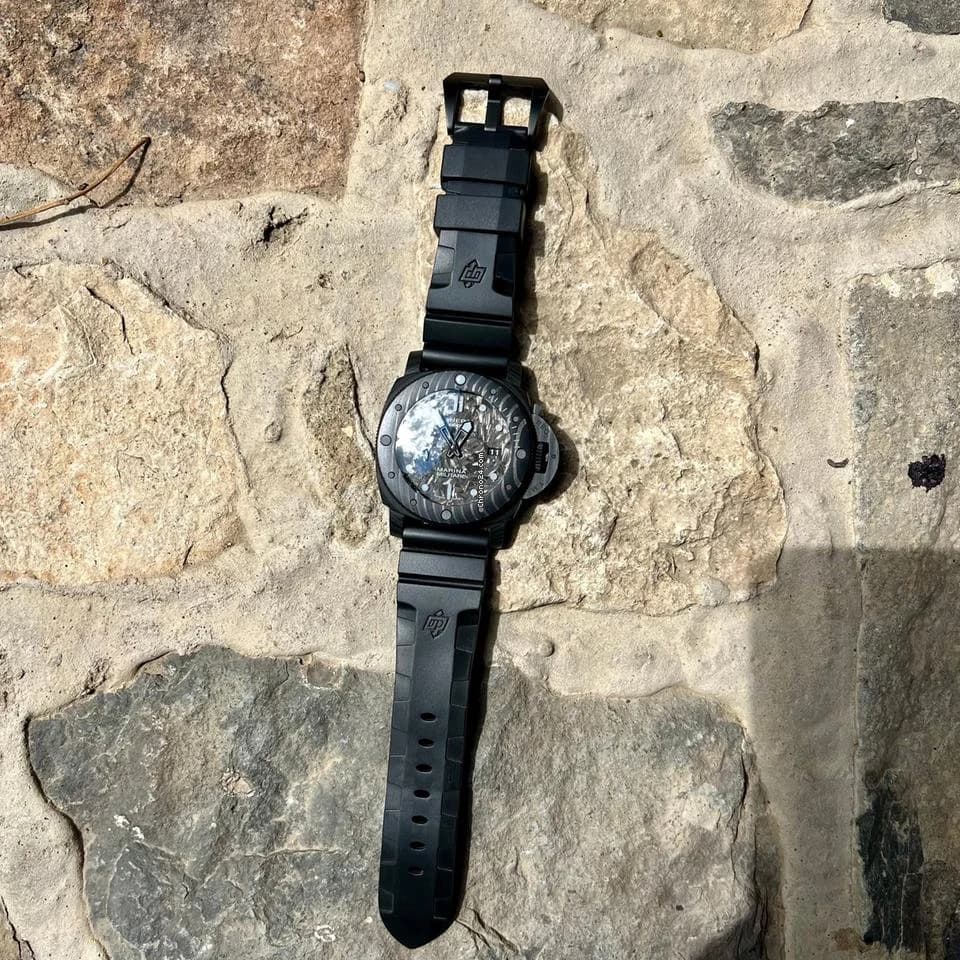 Panerai Submersible Marina Militare Carbotech 47 Mm 47mm Full set with papers, bought in Panerai boutique. - Thumbnail 4