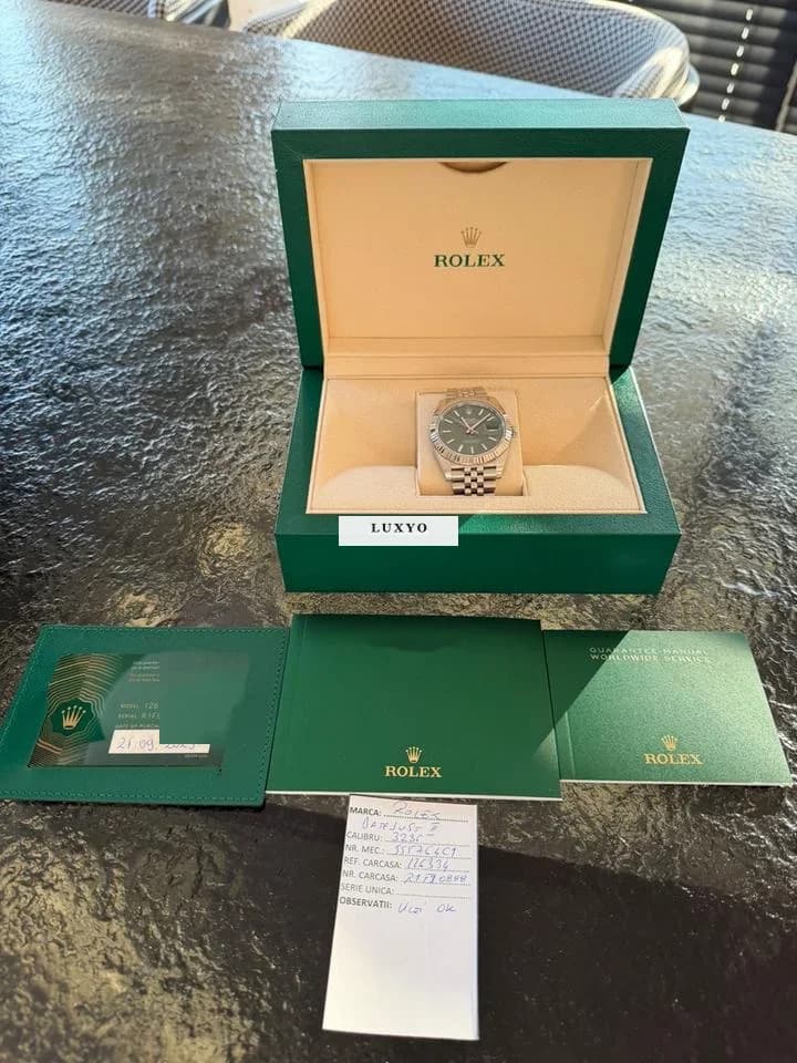 Rolex Datejust 41 Rolex Datejust 41 Green Dial Full Set - Thumbnail 8