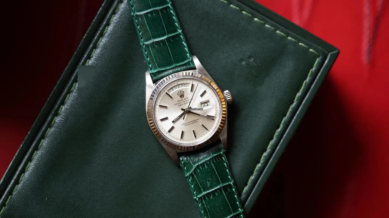 Rolex Day-Date 36 1803 No lume Pie Pan 18K White Gold