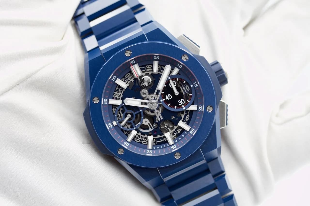 Hublot Big Bang Integral Blue Ceramic 42mm Unico Deutsch Fullset First buyer receipt 2021 Box - Thumbnail 15