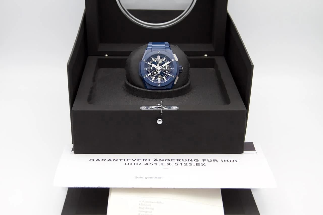 Hublot Big Bang Integral Blue Ceramic 42mm Unico Deutsch Fullset First buyer receipt 2021 Box - Thumbnail 16
