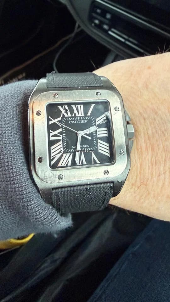 Cartier Santos 100 Serviced August 2025, service documents and box - Thumbnail 13