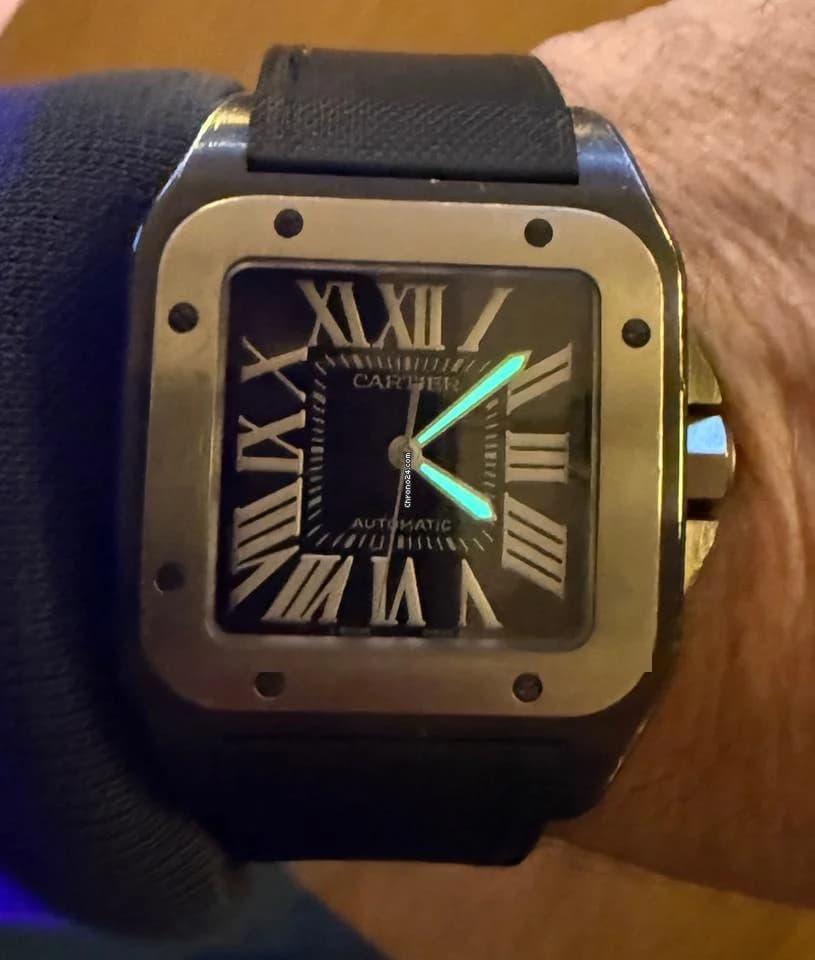 Cartier Santos 100 Serviced August 2025, service documents and box - Thumbnail 14