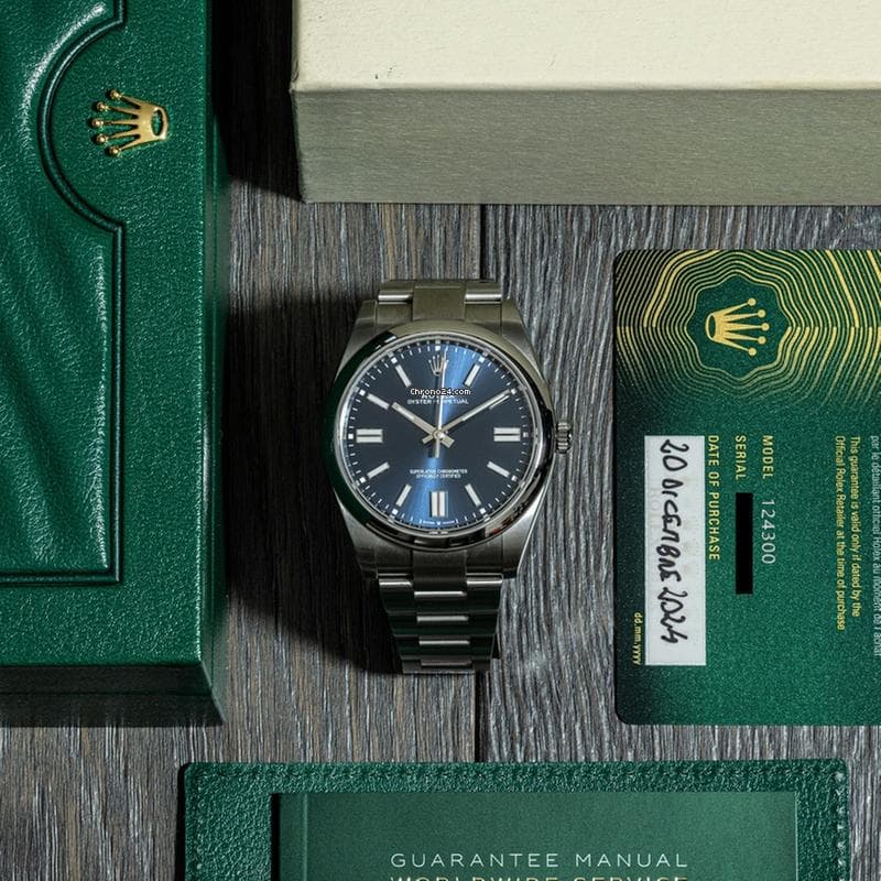 Rolex 124300 bluOyster Perpetual 41 Oyster perpetual 124300 blu dial Full Set 2024
